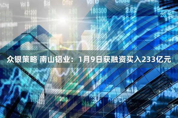 众银策略 南山铝业：1月9日获融资买入233亿元