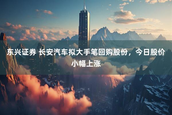 东兴证券 长安汽车拟大手笔回购股份，今日股价小幅上涨